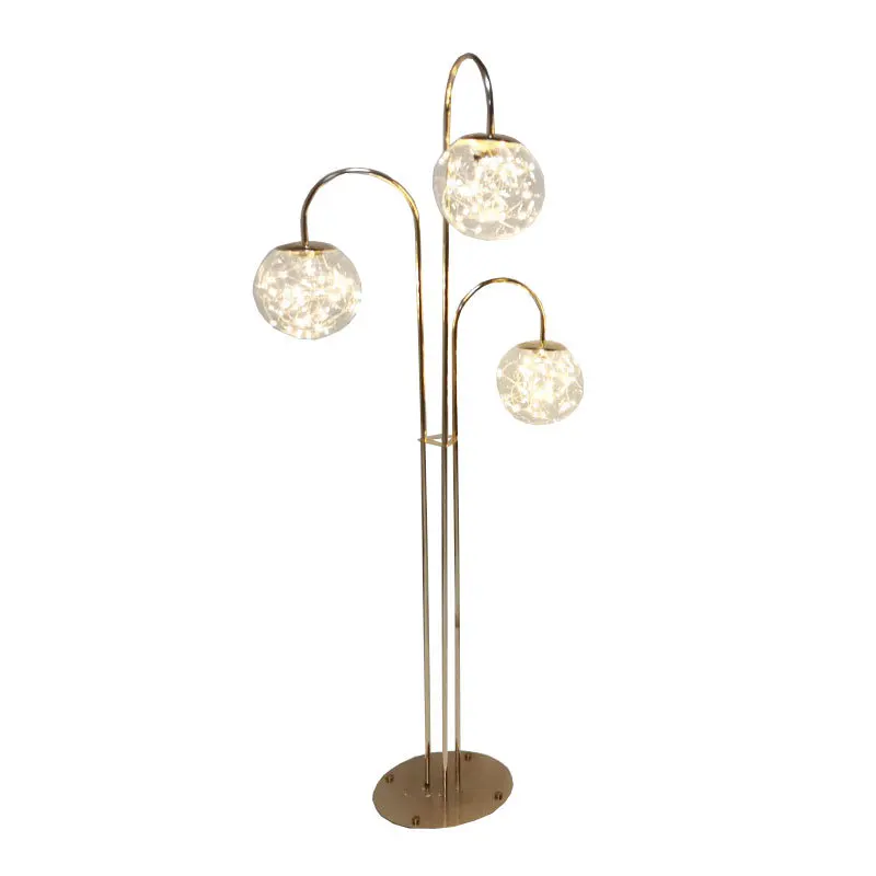 New wedding walkway props three head crystal road leading light stand with string lights runway for party event venue decoration