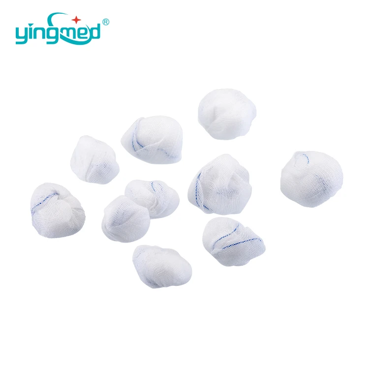 OEM gauze ball surgical sterilized raw cotton balls synthetic dental alcohol cotton balls with high absorbency whiteness