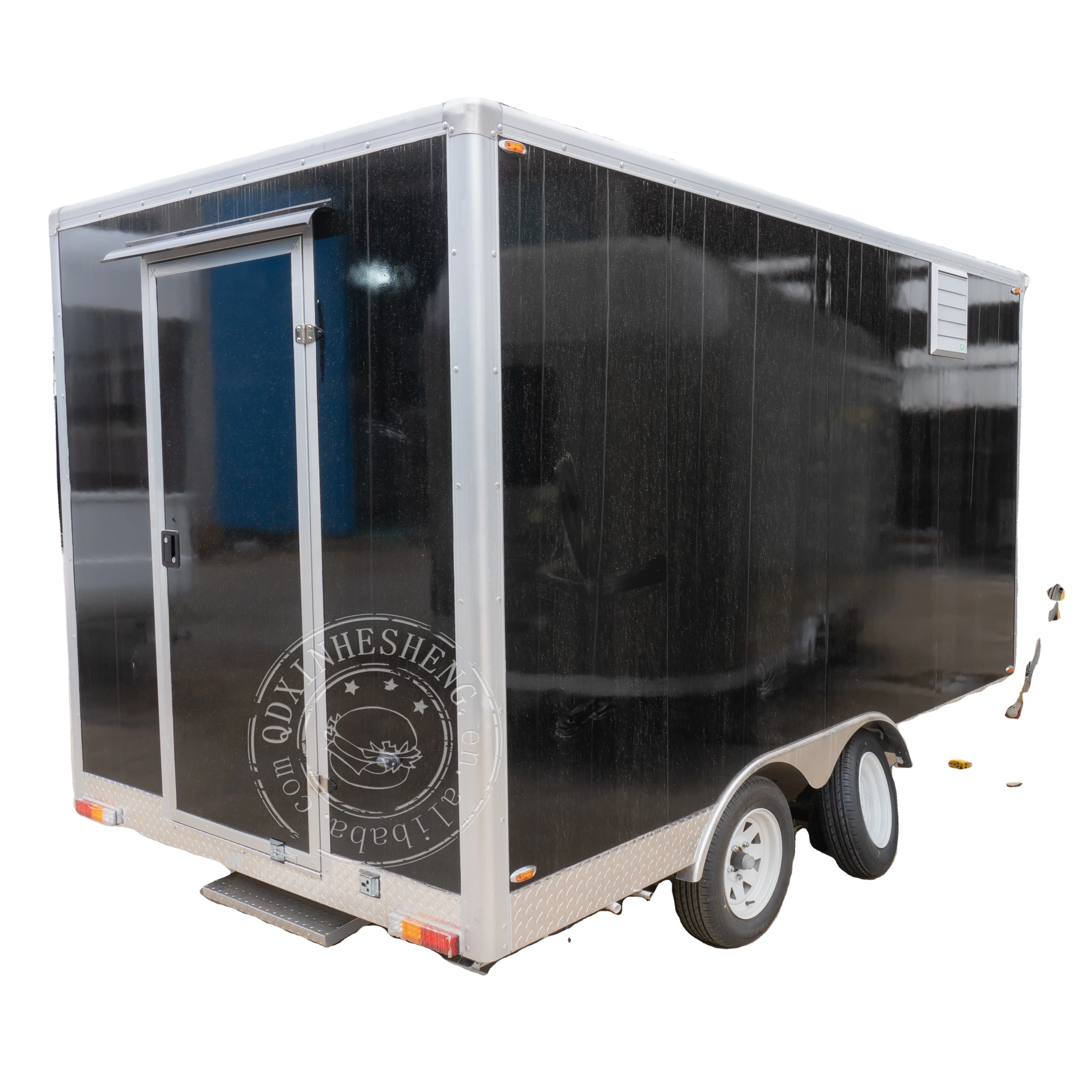 12 ft electric mobile food tuck with full kitchen snack food for sale food trailer refrigerfor full equip