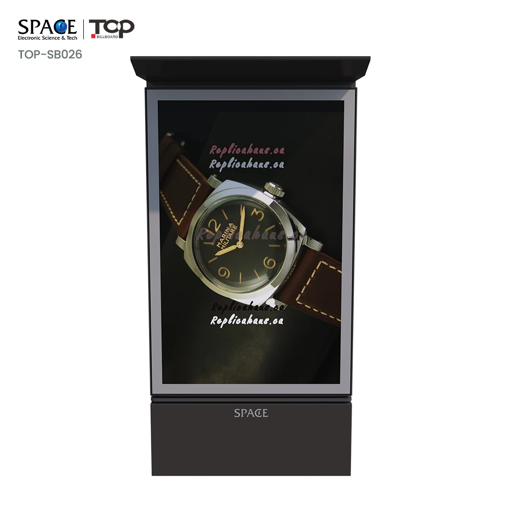 Aluminum Advertising Outdoor Indoor Light Box Scrolling LED Screen Light Box With Base