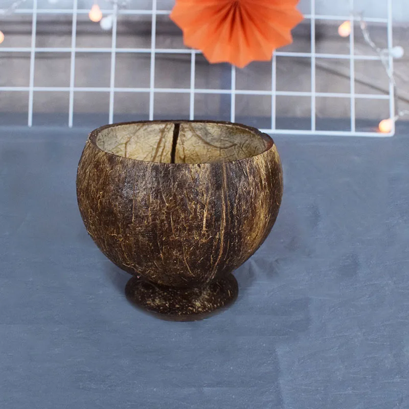 Чашка для мороженого ручной работы, индивидуальные чашки из натурального кокоса для Гавайской вечеринки