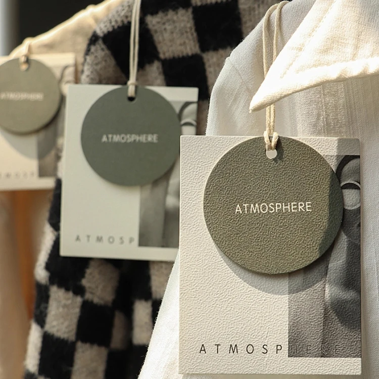 Chinese manufacturer clothing tags labels custom paper tags label hang swing tag for garment clothing