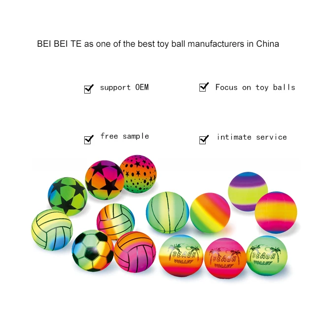 
factory price top quality customized pvc rainbow playground ball 