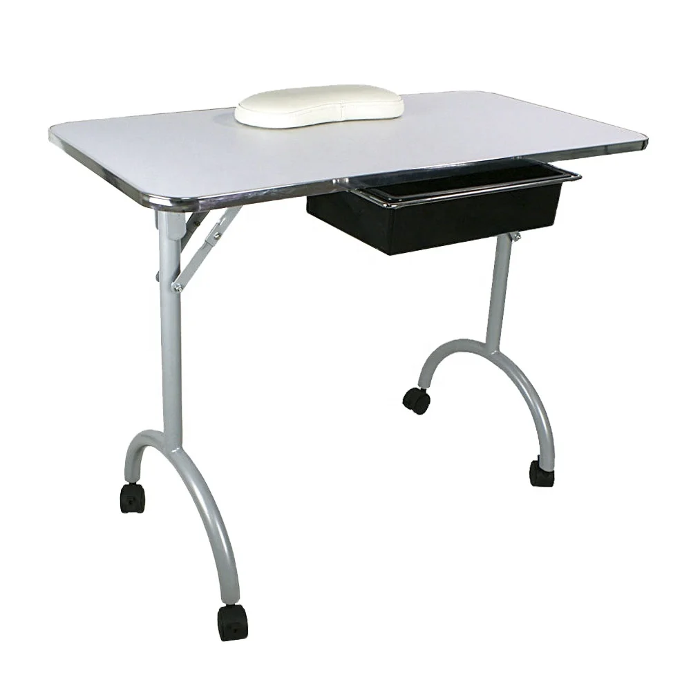 Белый Маникюрный Стол для маникюрного салона с выдвижным ящиком