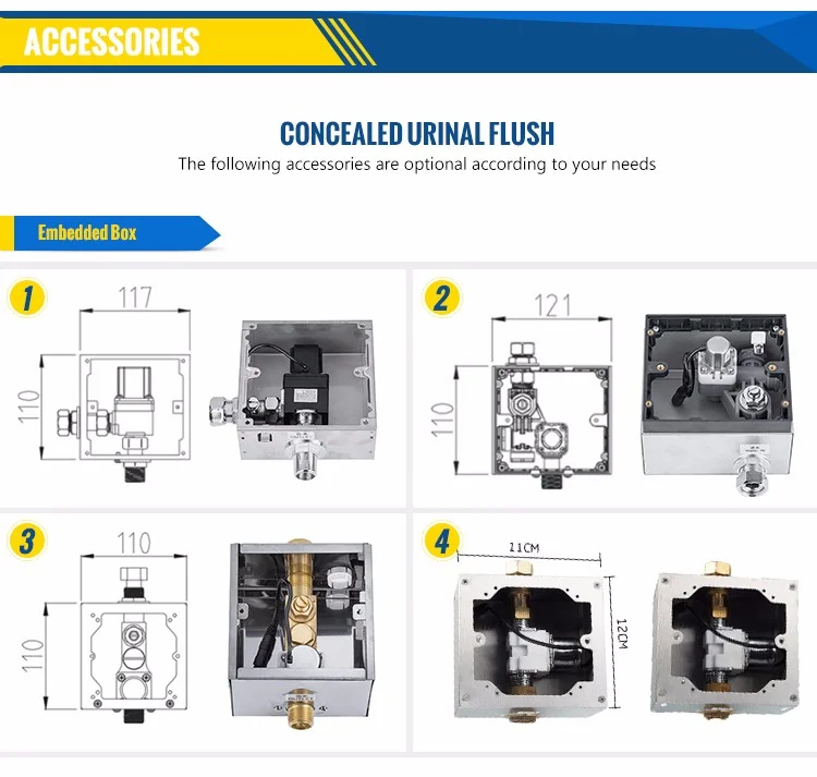 lastic Shell Cheap Integrated Infrared Sensor Automatic Urinal Flusher