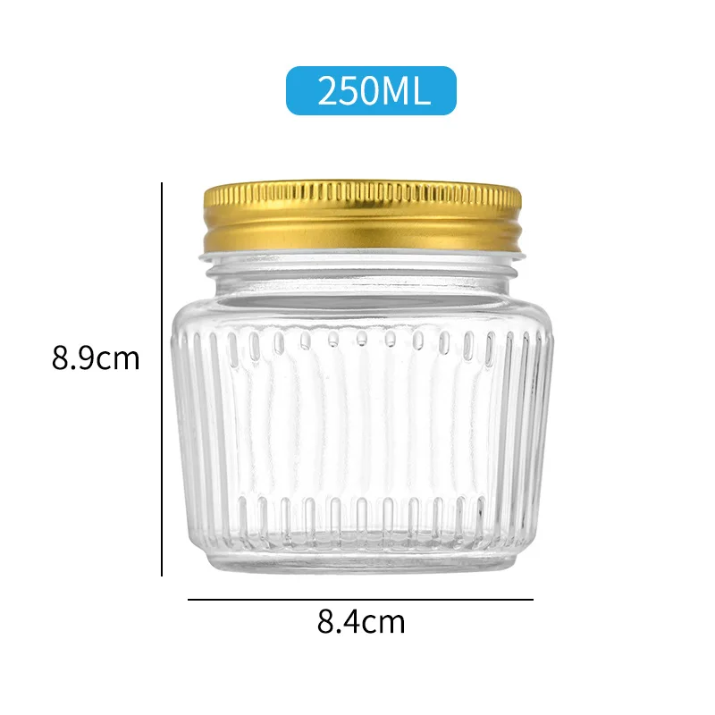 150ml 250ml 380ml 500ml NEW Style Storage Container Jar Glass Jars with Lids for Food