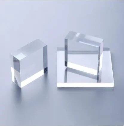 acrylic cosmetic accessorise base crystal block exhibition Stand Organic Glass Base Jewelry Display Stand