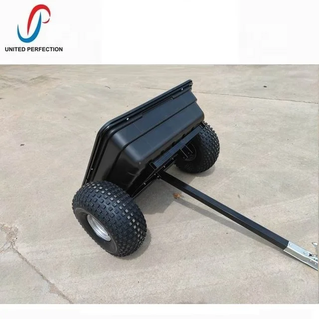 SEP EXPO 2021 Promotional 300L 10 Cuft Atv Tow Behind Trailer  Tractor Trailer 2 WHEEL DUMP TRAILER With Heavy Load