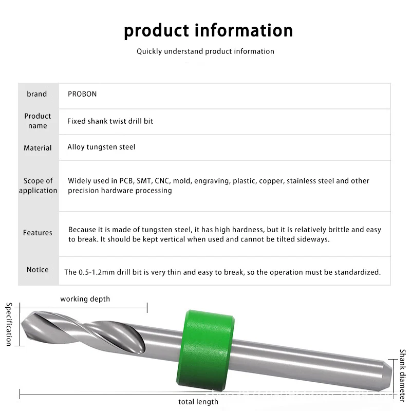 Factory wholesale cheap PCB alloy tungsten steel twist bit mini precision bit