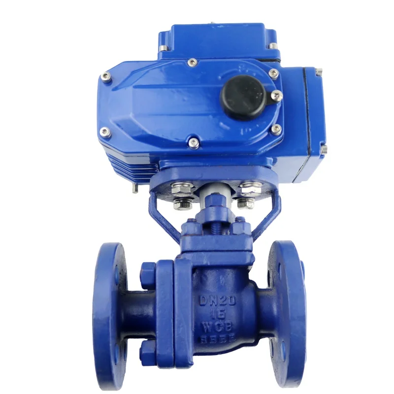 Valve electric flange ball valve 220v stainless steel / cast steel high temperature resistant electric valve 24v switch