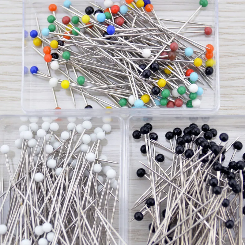 Quilting pins for Dressmaker or DIY Decoration Sewing pins 50pcs 100pc Colored Glass Ball Head sewing Straight pins