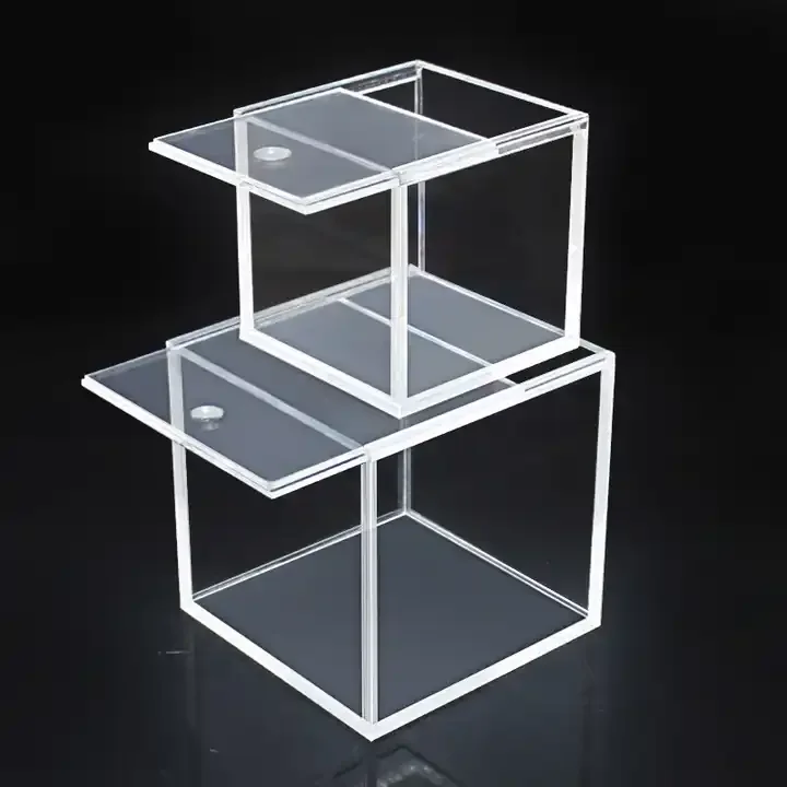Custom Transparent Acrylic Coffee Pod Holder Acrylic Cube Coffee Capsules storage Box