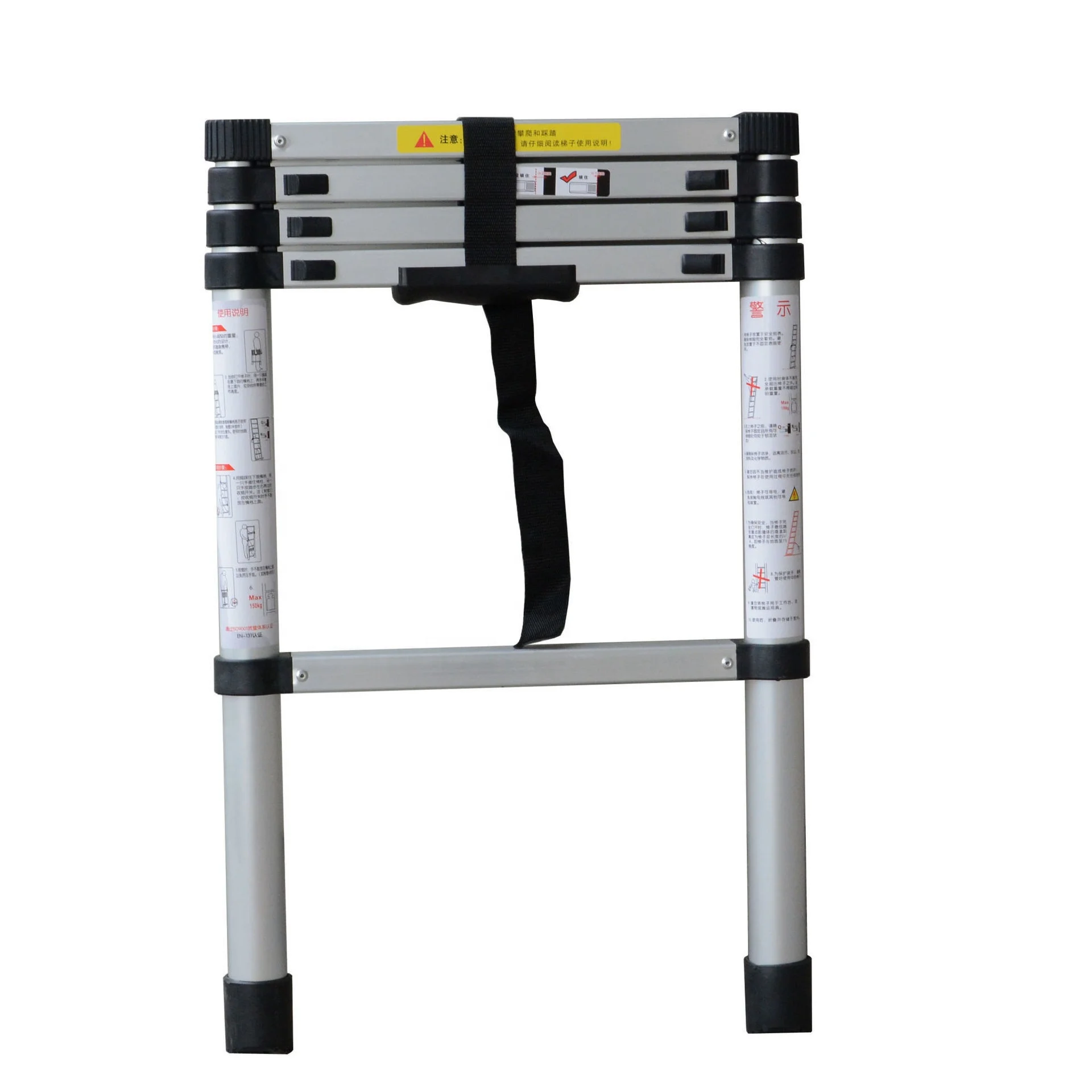 Customized Size Multifunctional Telescopic Ladder Outdoor Work Aluminum Portable Folding Telescopic Straight Ladder