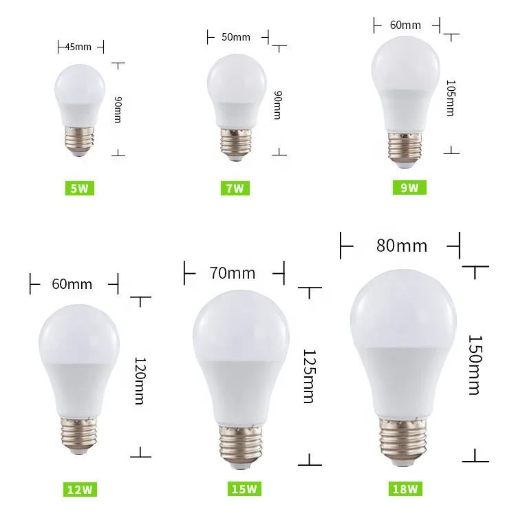 IP40 Indoor Use LED Tubes Bulbs Factory Wholesale Price 110V 220V IC Driver E27 9W 12W 15W 18W 30W 40W Bulbs LED Light Home