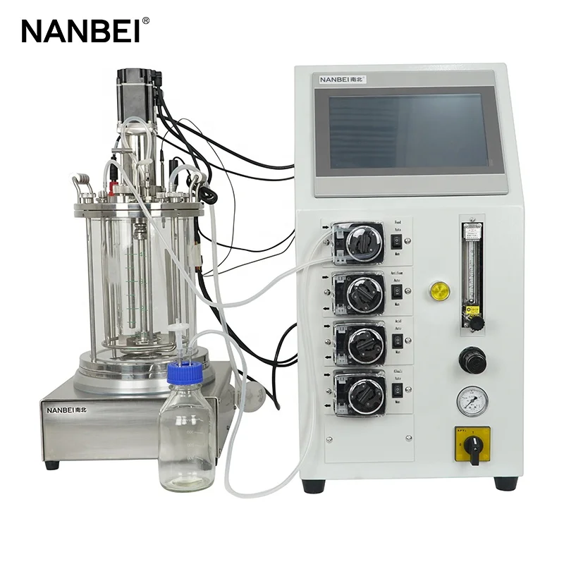 Lab 1L 2L 3L 5L chemical  Autoclavable Bioreactor stirred benchtop glass fermenter