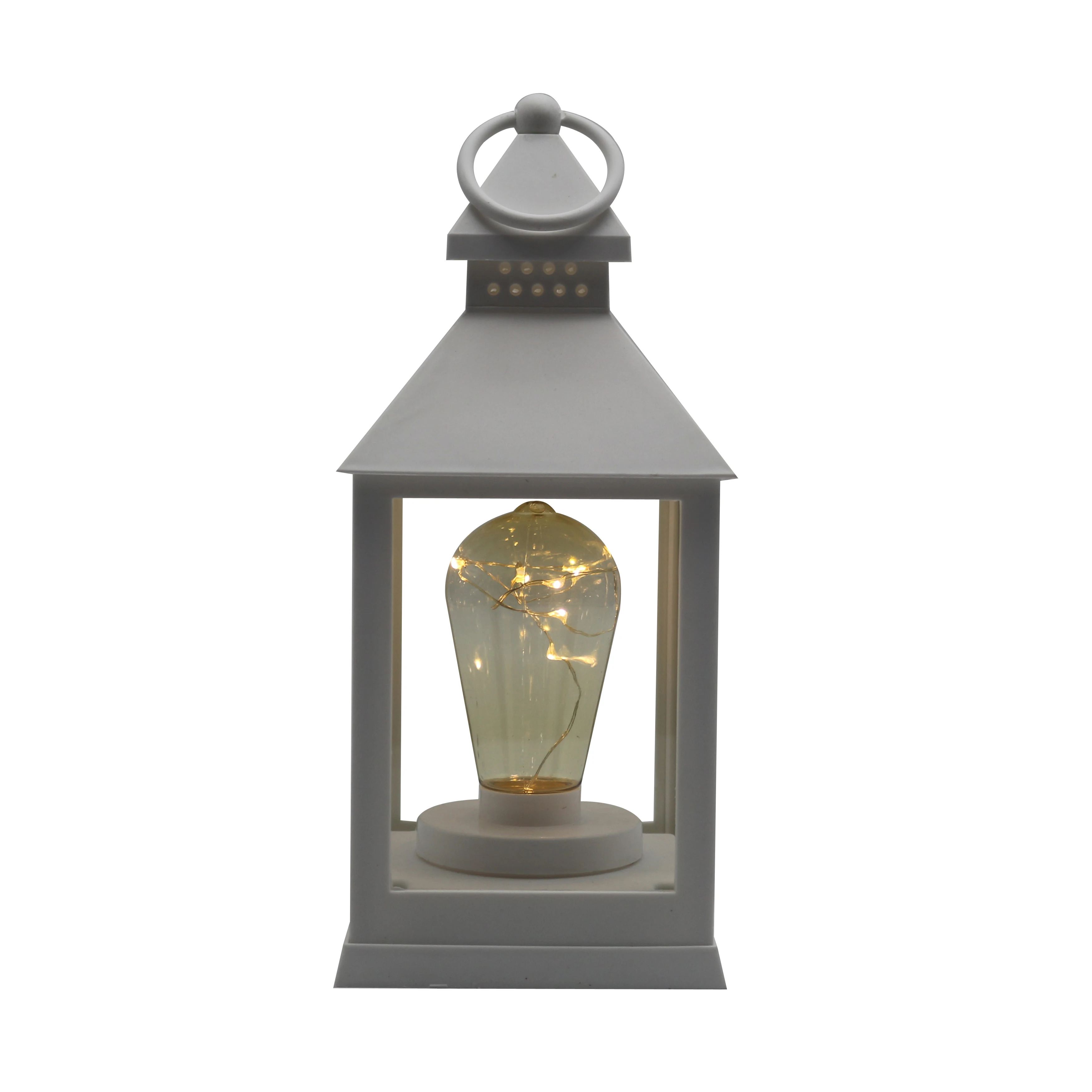 
white LED cable candle Plastic art decorative candle lantern 