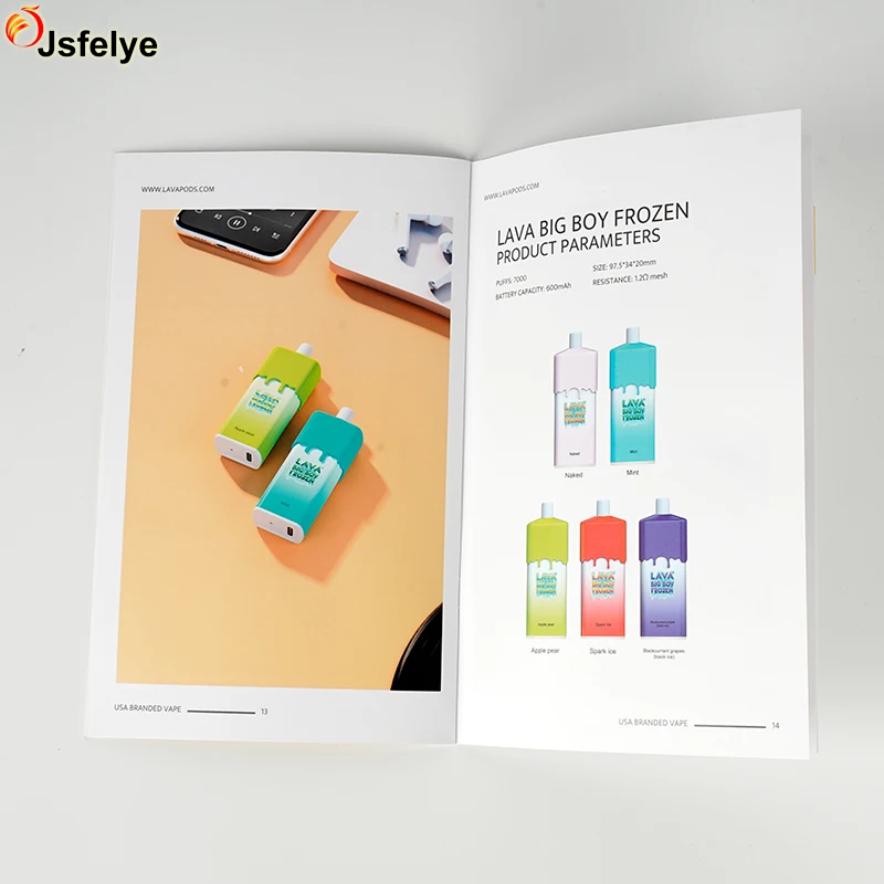 Customized saddle stitch enterprise brochure product pamphlet