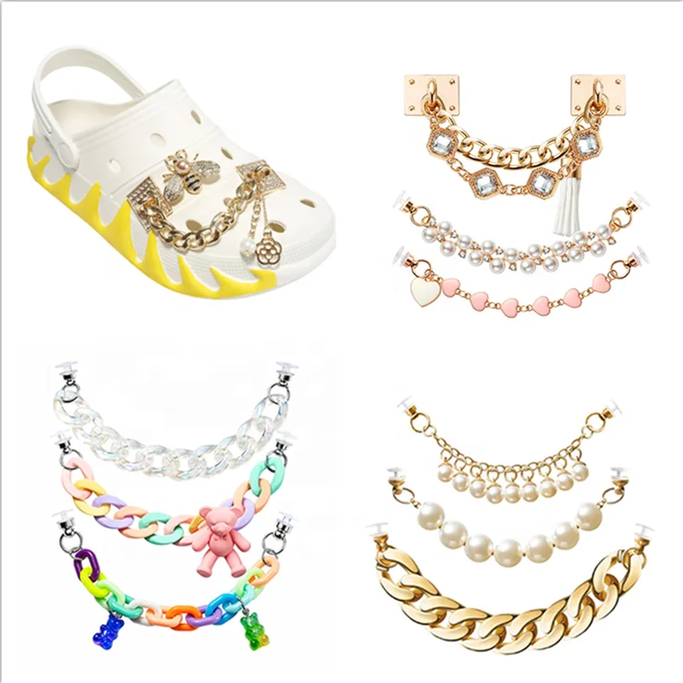 Decoration Shoe Accessories For Woman&man Shoes Chains Blade Chains Style Colorful Oem Odm Gothic Punk Retro Shoe Parts