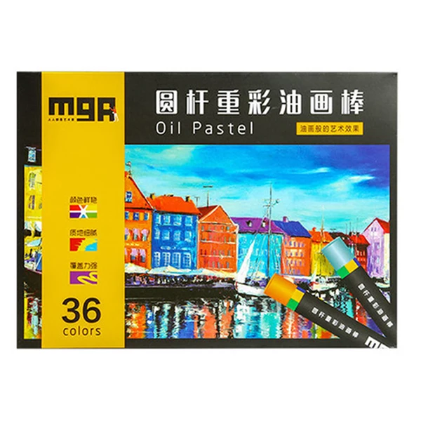 36 Heavy Colors Kids Artist Practical Soft Round Art Cheap Oil Crayon Pastel Set