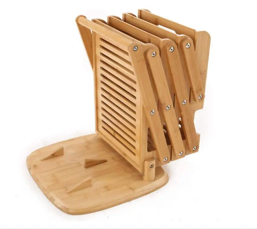 Bamboo Foldable Floor Magazine Brochure Rack