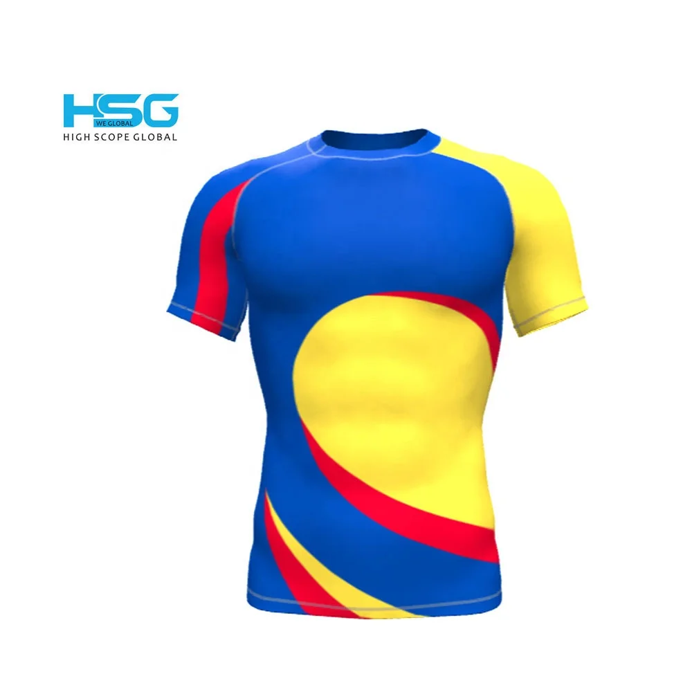 Men Short Sleeve Swimsuit Quick-Dry Rash Guard/Sports men used Rush Guard