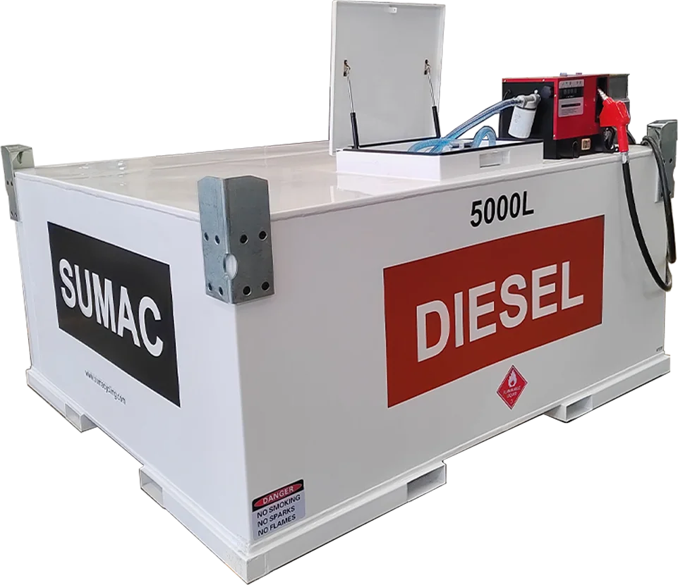 Sumac Cube Transfer 1000L-10000L Carbon Steel Fuel Tank with pump Auto Nozzle 4M Hose Diesel Gasoline Tank Sale For Australia