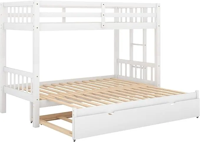 cheap price children hostel bedroom furniture foldable triple kids 3 layer wood double twin bunk bed