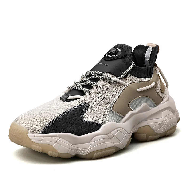 
High Quality Dad Shoes Breathable Knitting Upper Casual Sneaker Daily for Men Summer EVA PU Running Shoes Winter Rubber Autumn 