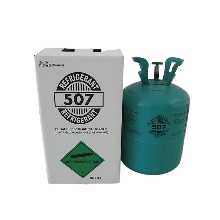 Wholesale New Product R507 99.9% Purity Cylinder 11.3kg Refrigerant Gas For Car Air Conditioner
