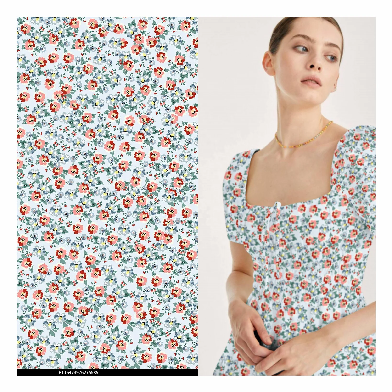 105-110gsm 45S Viscose poplin rayon challis floral print fabric soft 100 viscose rayon fabric viscose print fabric for dress