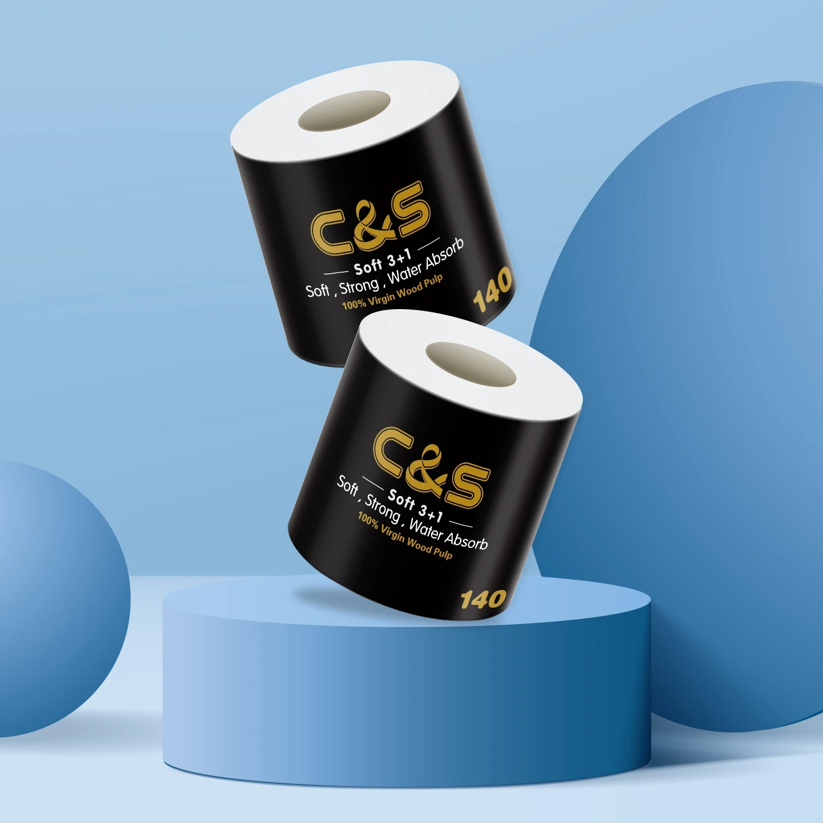 Биоразлагаемая туалетная бумага 4ply, оптовая продажа, Бамбуковая туалетная бумага