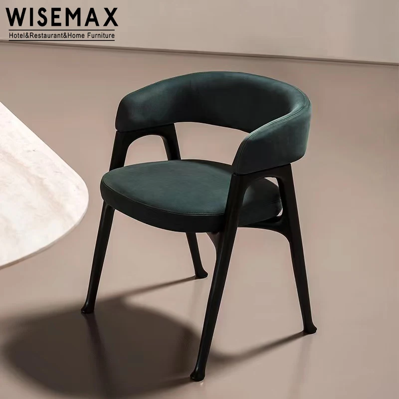 Мебель WISEMAX в скандинавском стиле мебель для ресторана обеденный стул из мягкой ткани и кожи с деревянной рамой дома столовой