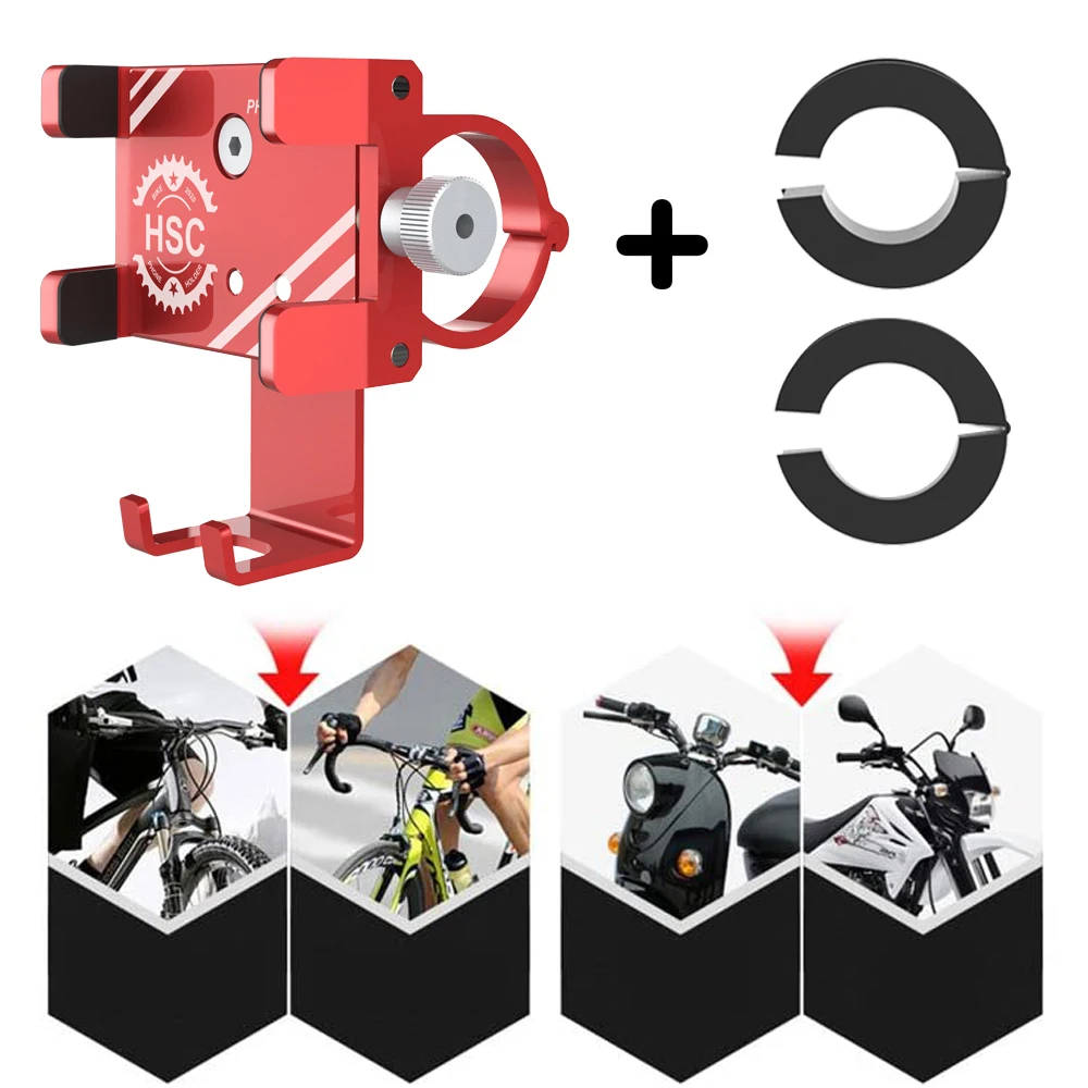 
New Bicycle Phone Mount Aluminum Alloy Bike Phone Holder for Mobile Phones 