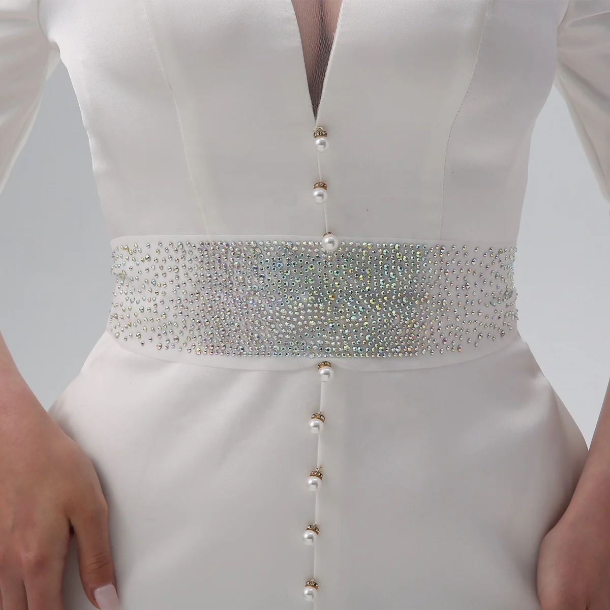 Rhinestone Custom Women Belt Wedding Dress Bridal Shower Belt Classic Handmade Diamond Fashion Silver Bride Magic OEM Pcs