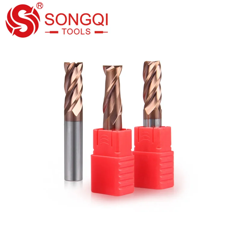 Концевая фреза из карбида вольфрама HRC 45/55/65 с параллельным хвостовиком