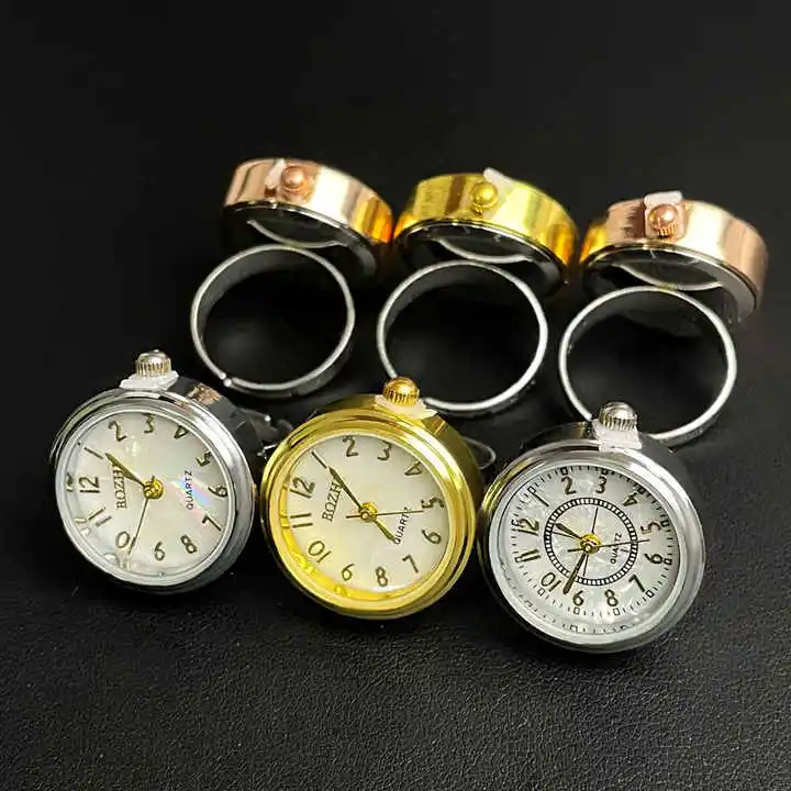 Wholesale Luxury Free Size Rings Quartz Watches Women Men Couple Ring Watch Ladies Fashion Clock Relojes