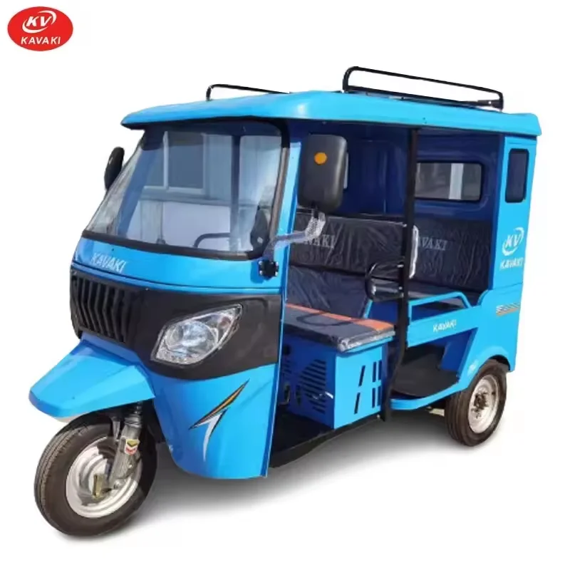 Guangzhou KAVAKI Factory 200cc water cooled engine double seat 6-8 person Bajaj passenger tricycle tuk tuk