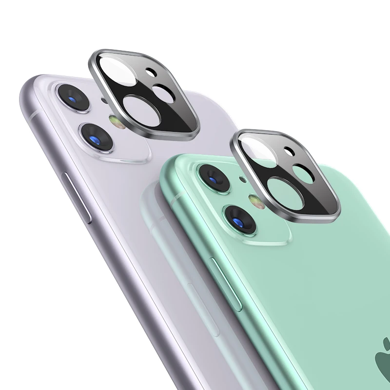 Metal Edge TPU Mobile Phone Camera Lens Temper Glass Screen Protector for iPhone11 pro