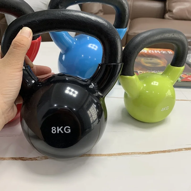 2kg-50kg Custom Privacy Logo Strength Training Kettlebell Gym Equipment Weight Lifting Competition Plastic Case Iron Kettlebell