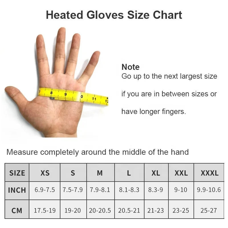 Customized Safety Warm Touchscreen Breathable Electrical Rechargeable Windproof Racing Motorcycle Heated Gloves
