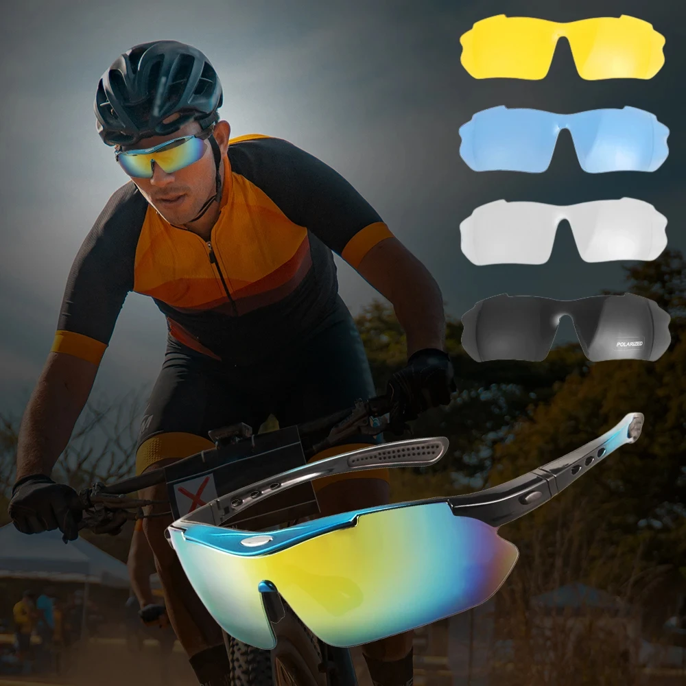 Profession Sport Polarized Men Sunglasses Road Cycling Glasses Mountain Bike Glasses Goggles Eyewear 5 Lens Glasses