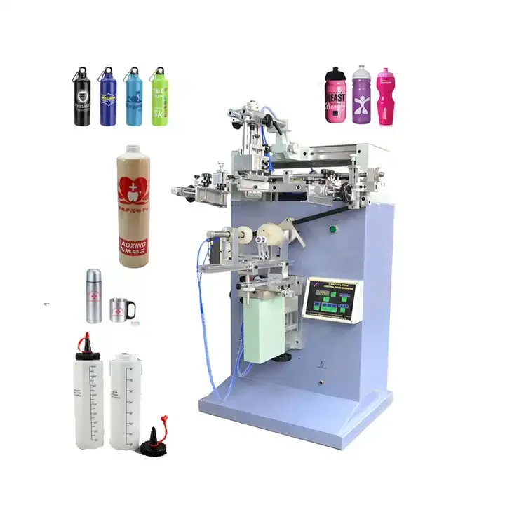 Meshin Sablon Cosmetic glass Plastic PP PET PE Bottle Screen Printer Perfume vials Make up jar Silk Screen Printing Machine