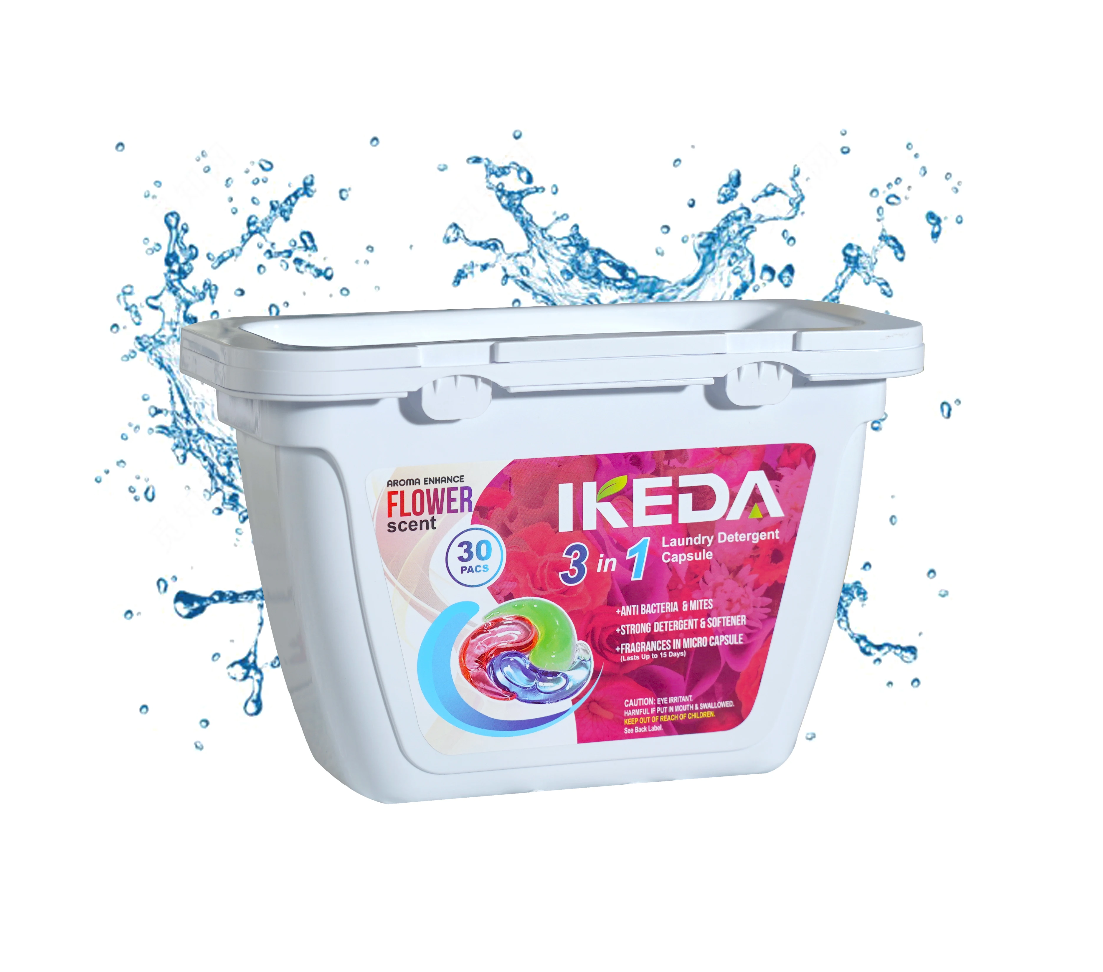 IKEDA 5 in 1 laundry detergent pods washing capsules detergent organic for Clothes manufacturer