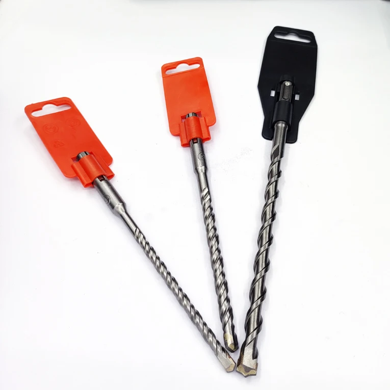 SDS plus Round shank alloy Impact drill bit for drilling holes in concrete with circular handle slotted through walls