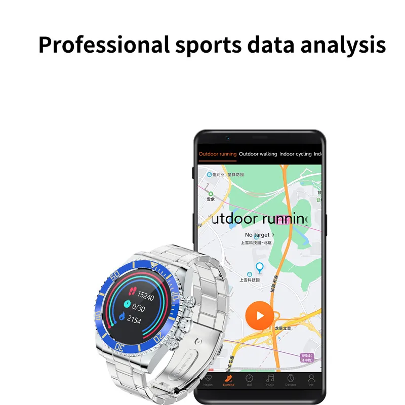 AW12 Smart Watch BT Call Men Business Classic Smartwatch with Heart Rate Blood Oxygen Monitor Fitness Tracker Smart Watches