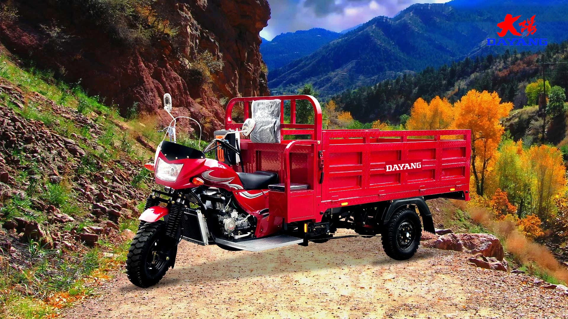 Взрослый грузовой трехколесный трицикл 150cc 175cc 200cc бензиновый самосвал моторизованный с открытой кабиной