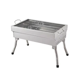Grills promotion barbecue outdoor camping portable folding stainless steel Charcoal backyard bbq grills 410# easy clean hot sale