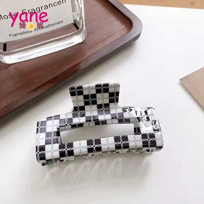 New arrival Hair clips Acetic acid imitate printing process hair claw disc shark clip