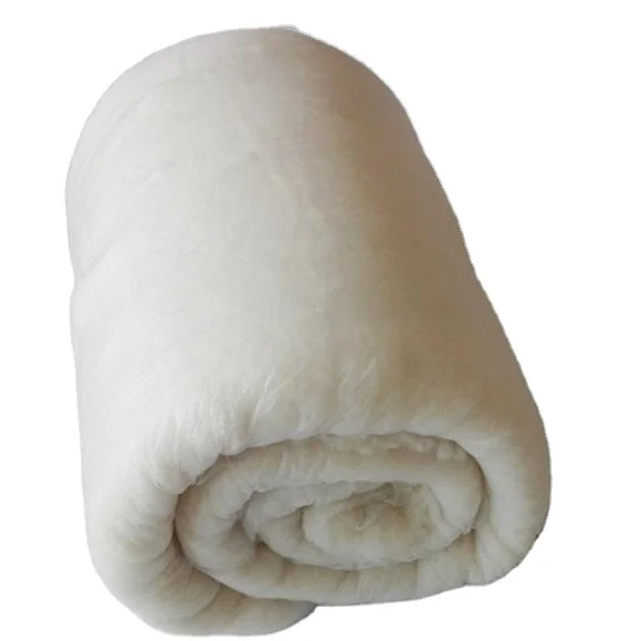 cashmere fiber in natural white wool
