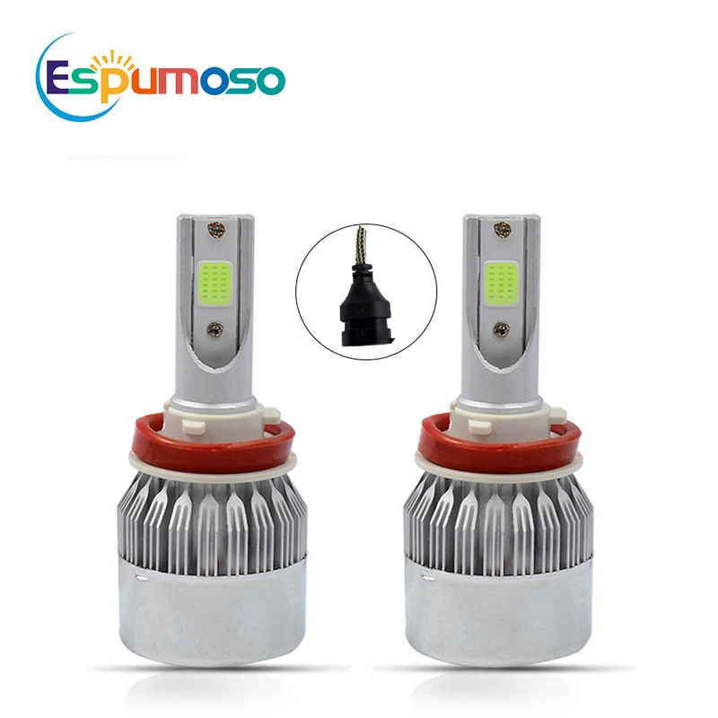 Factory Price C6 Ice Blue Color Led Headlight 36W 3800LM Auto Lighting Systems H4 H1 9005 9006 Waterproof Accesorios Para Auto